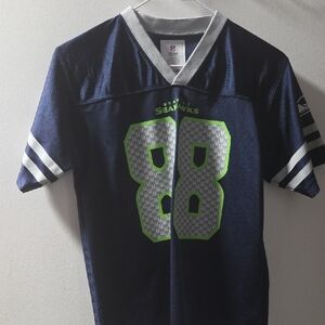 NFL Navy and Silver Seahawks Kids Jersey